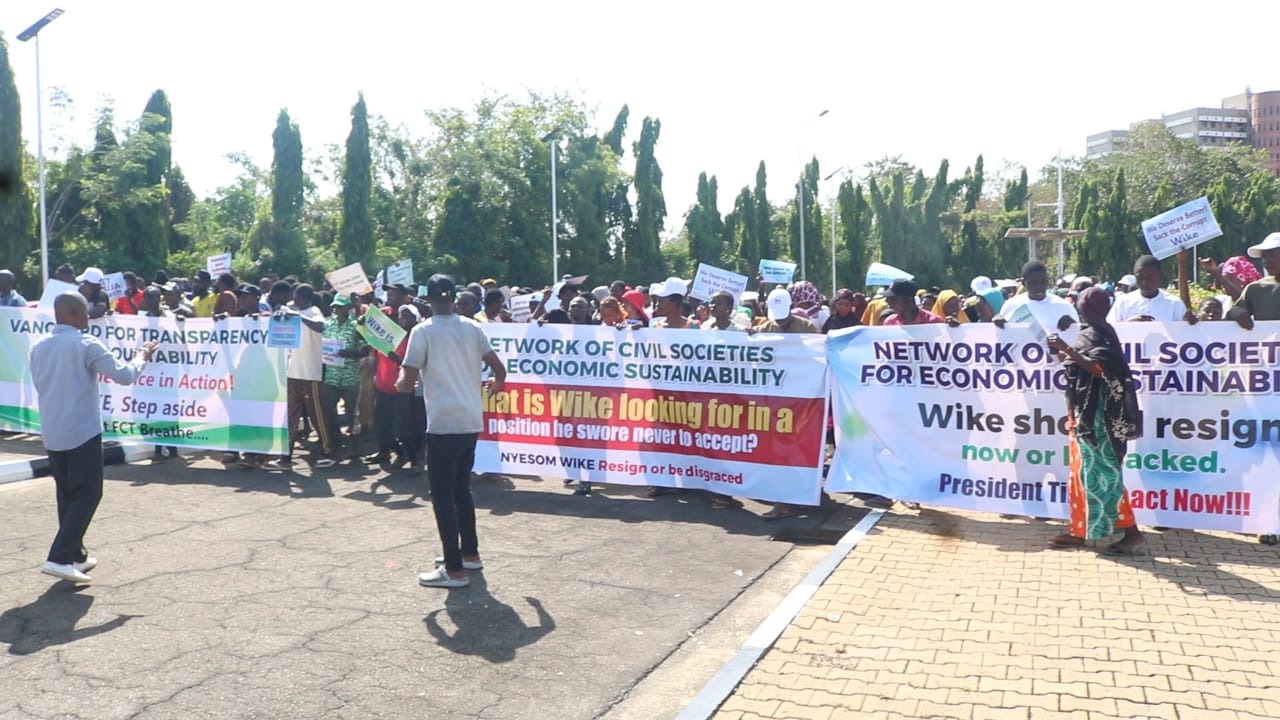 Protesters storm National Assembly, demand FCT Minister Wike’s resignation